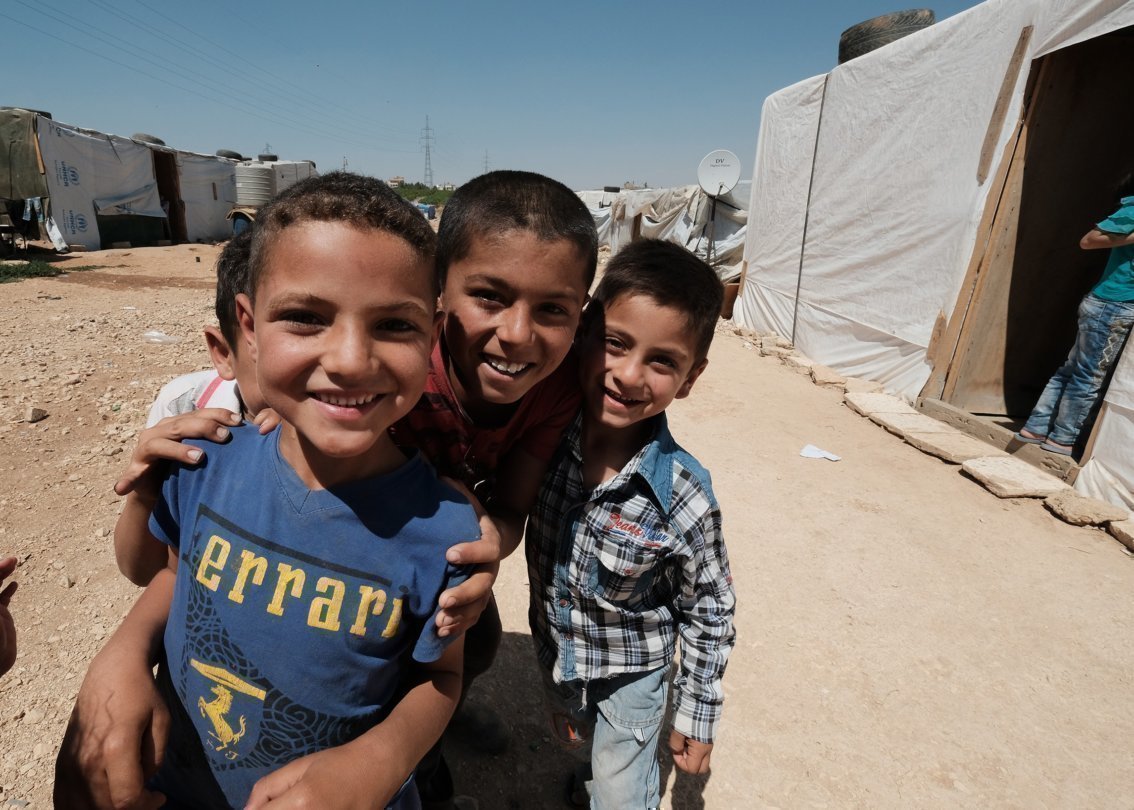 Un gruppo di ragazzi in Siria.