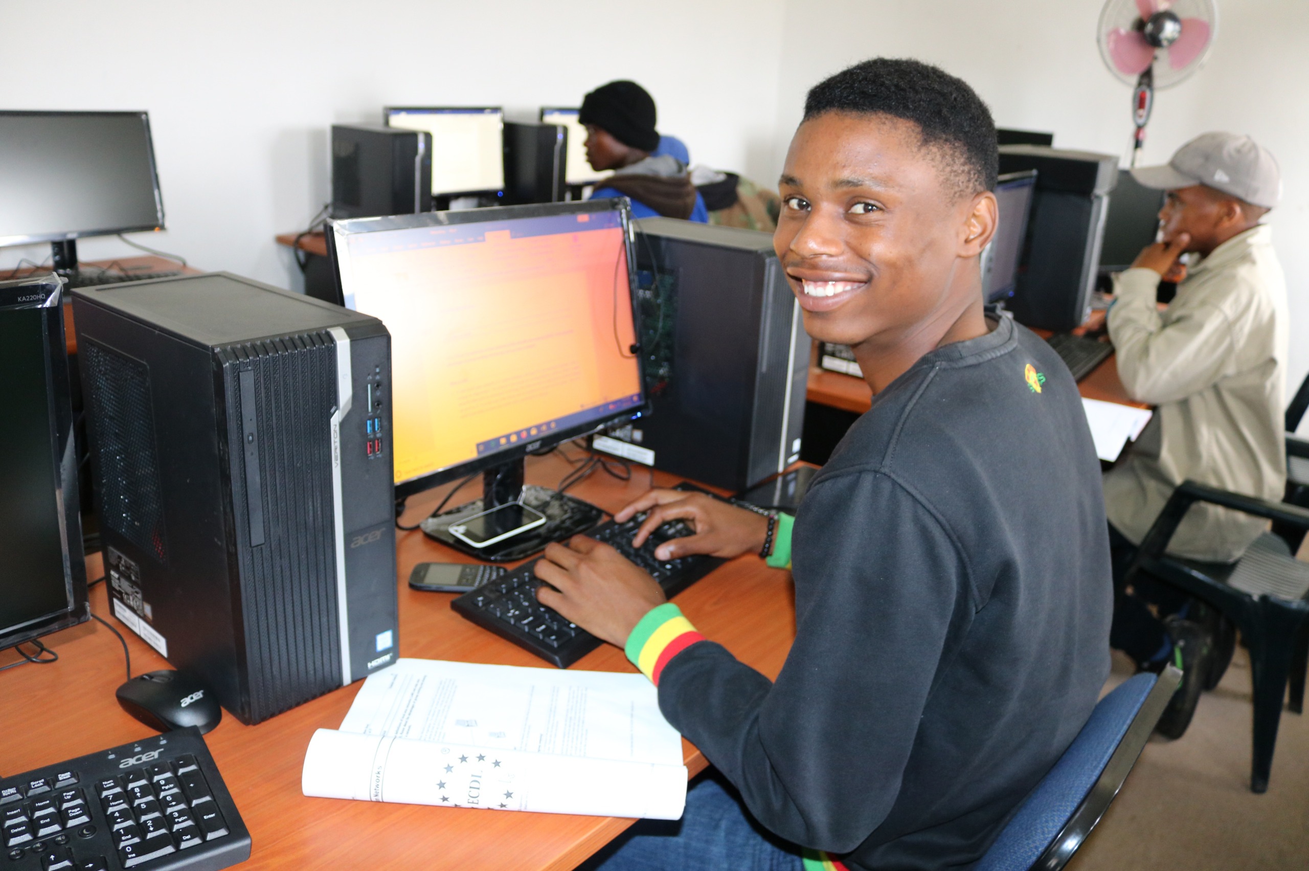 Un participant au programme de développement de la jeunesse du Lesotho.